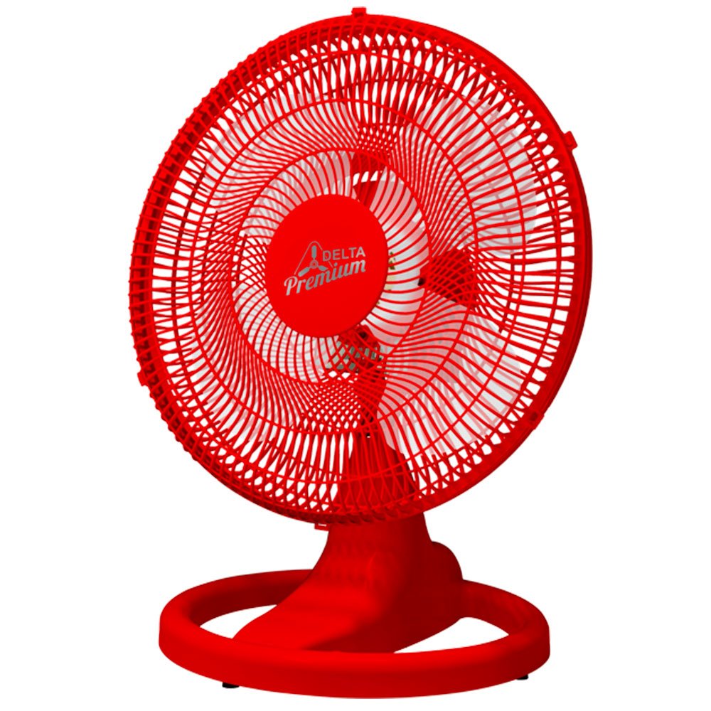 Ventilador Oscilante 50cm Vermelho Bivolt 2 em 1 para Mesa e Parede-VENTI DELTA-675435