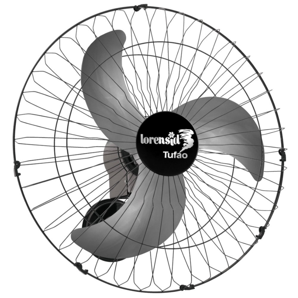 Ventilador Tufão M2 Preto para Parede 60cm Bivolt-LOREN SID-2195