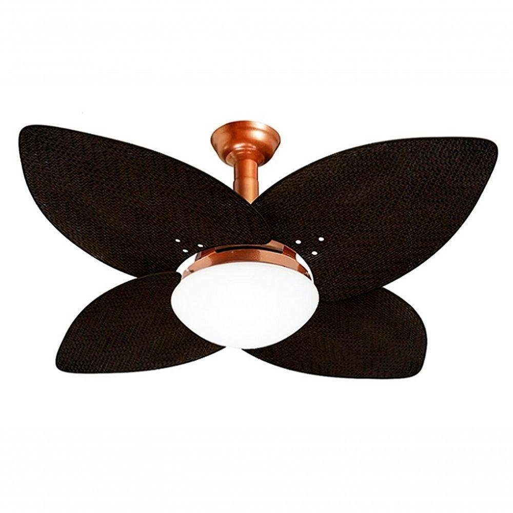 Ventilador Teto Jet Aspen Venti-delta Cobre Rattan Mr 220v - Imagem zoom