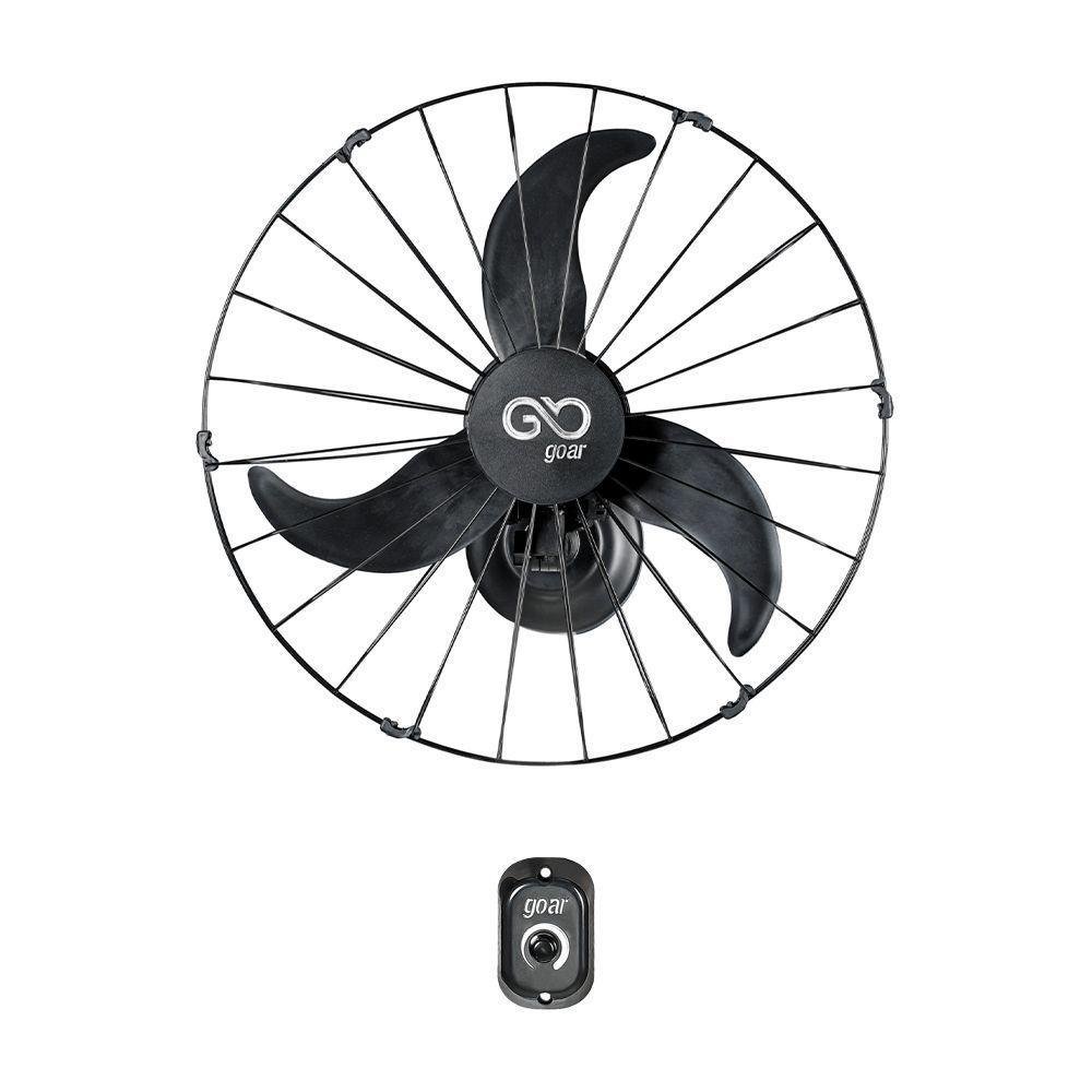 Ventilador Oscilante De Parede 60cm Goar Metal Preto Bivolt - Imagem zoom