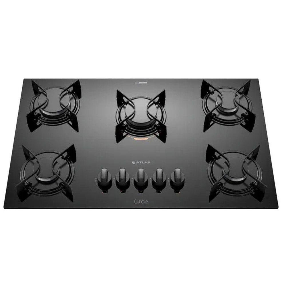 Cooktop Atlas U.top 5 Bocas Preto Bivolt - Imagem zoom