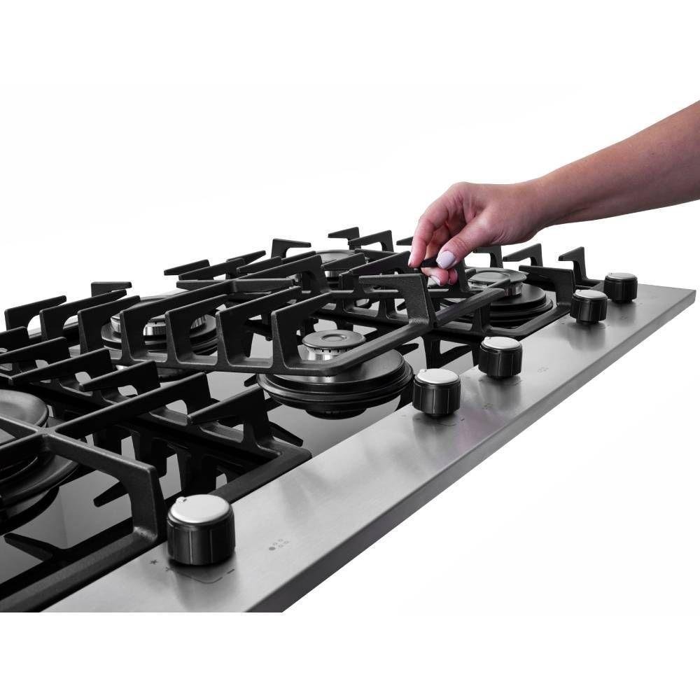 Cooktop  Platinium 5 Bocas Vidro Preto Tripla Chama Bivolt 33810-92122 FISCHER-619301 - Imagem