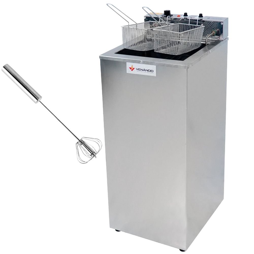 Fritadeira Elétrica com Gabinete 5000W 220V  + Mixer Gourmet Semi Automático em Aço Inox com 10Pol. - Imagem zoom