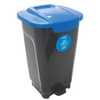 Lixeira T-Force Coleta Seletiva Papel Preto e Azul 50 Litros - Imagem 1