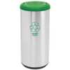 Lixeira Inox com Tampa Basculante Verde 40 Litros - Imagem 1