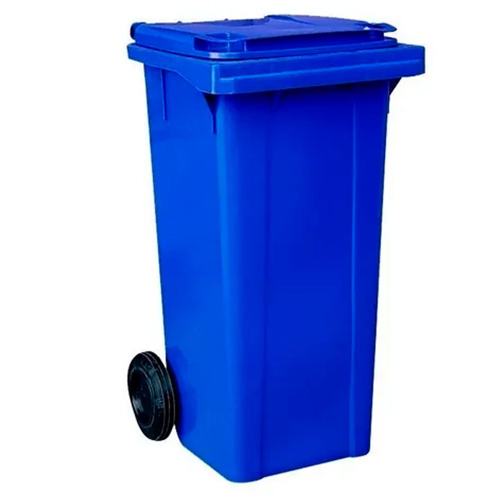 Carrinho Coletor de Lixo Azul 120 Litros -LAR PLASTICOS-29