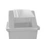 Cesto Quad Cinza 60L com Adesivo BRALIMPIA-CV61CZ - Imagem
