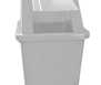 Cesto Quad Cinza 60L com Adesivo BRALIMPIA-CV61CZ - Imagem