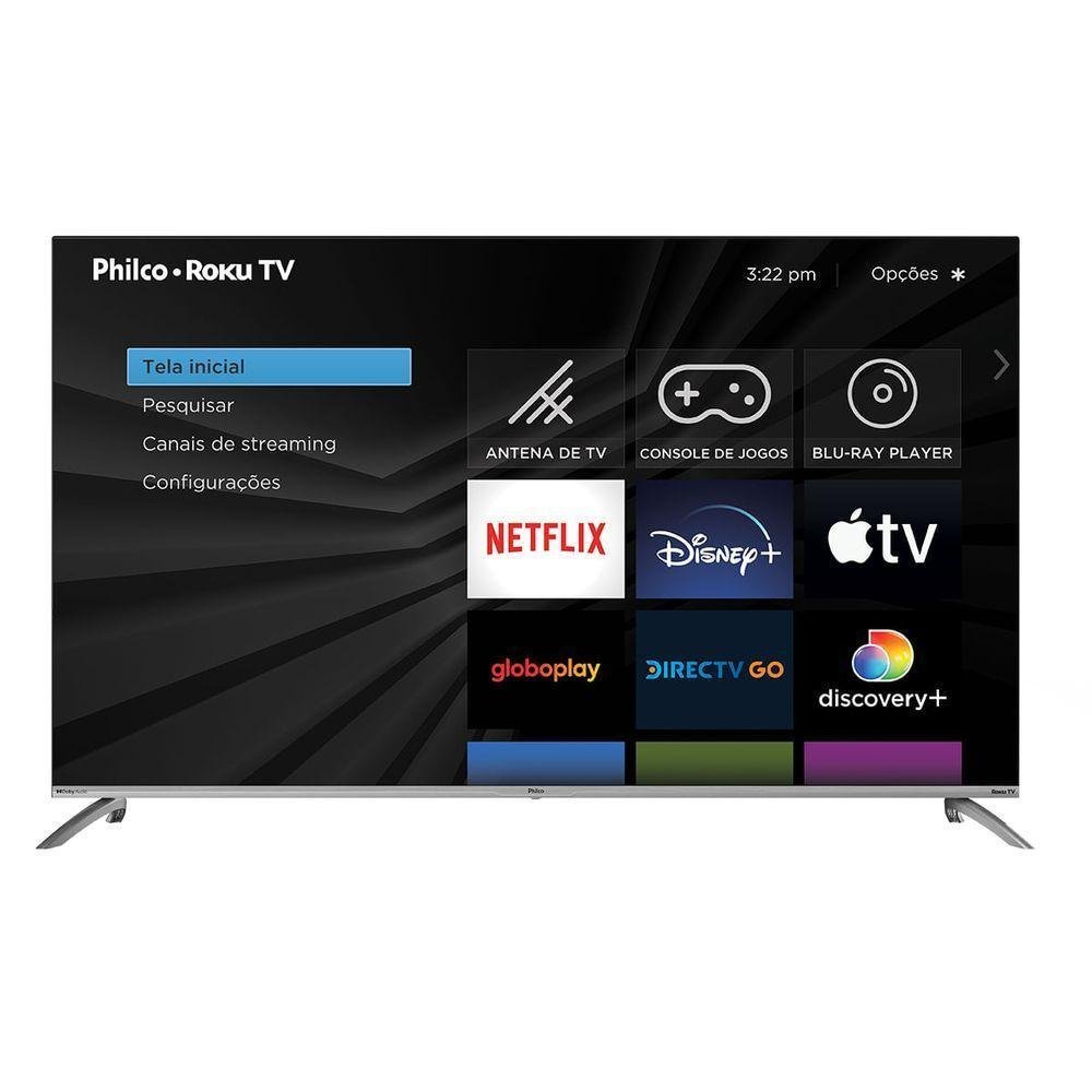 Smart Tv 58” Philco 4k Ptv58g7ur2csbl Roku Led Dolby Audio Bivolt - Imagem zoom