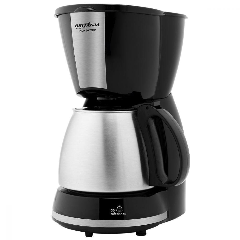 Cafeteira Inox 30 Temp Preto Britânia 110V - Imagem zoom