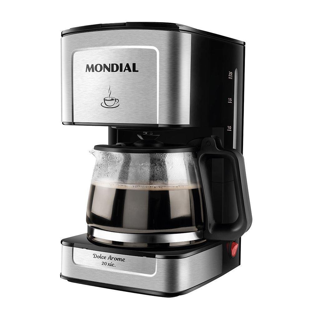 Cafeteira Mondial 20 xícaras Preto Inox 127V C-43-20X-SI  - Imagem zoom