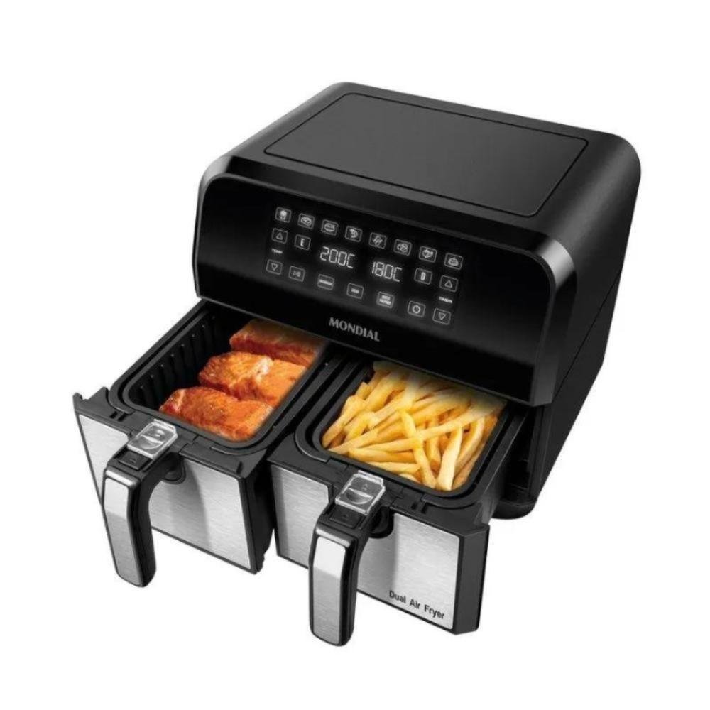 Fritadeira Air Fryer Dual Duplo Cesto 8l Mondial 220v - Imagem zoom