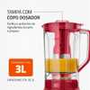 Liquidificador Mondial Turbo Vermelho 3L L-1100-RI 1100W 110V - Imagem 3