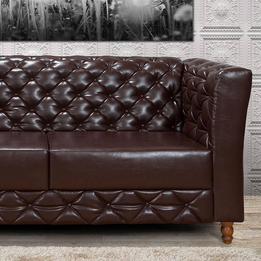 Sofá Chesterfield Em Courissimo 2 - Estofado Monet-340225