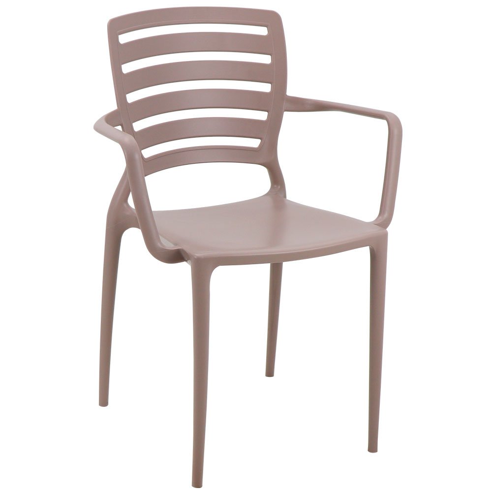 Cadeira Sofia Summa em Polipropileno Camurça 505 x 590 x 845mm com Encosto Horizontal - Imagem zoom