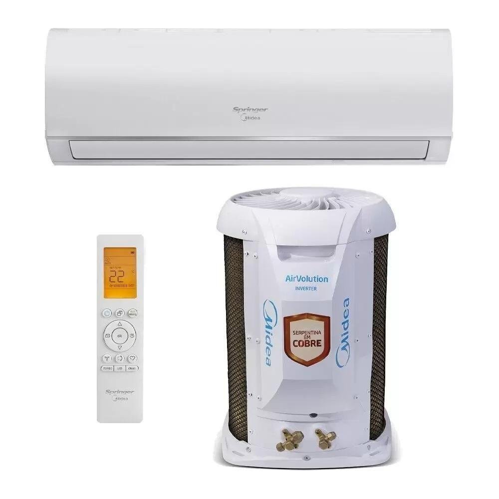 Ar Condicionado Split Springer Midea Hi Wall Airvolution Connect Inverter 22.000 Btu-h Frio Monofásico 42afvci22s5 - 220V - Imagem zoom