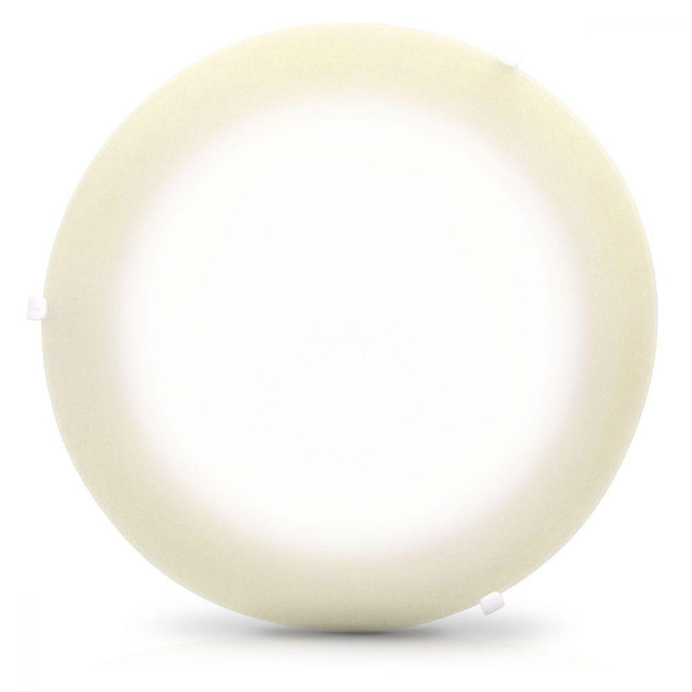 Plafon Pop Colors para 1 Lâmpada com Soquete E-27 Vidro Borda Amarelo Home Line Bivolt - Imagem zoom