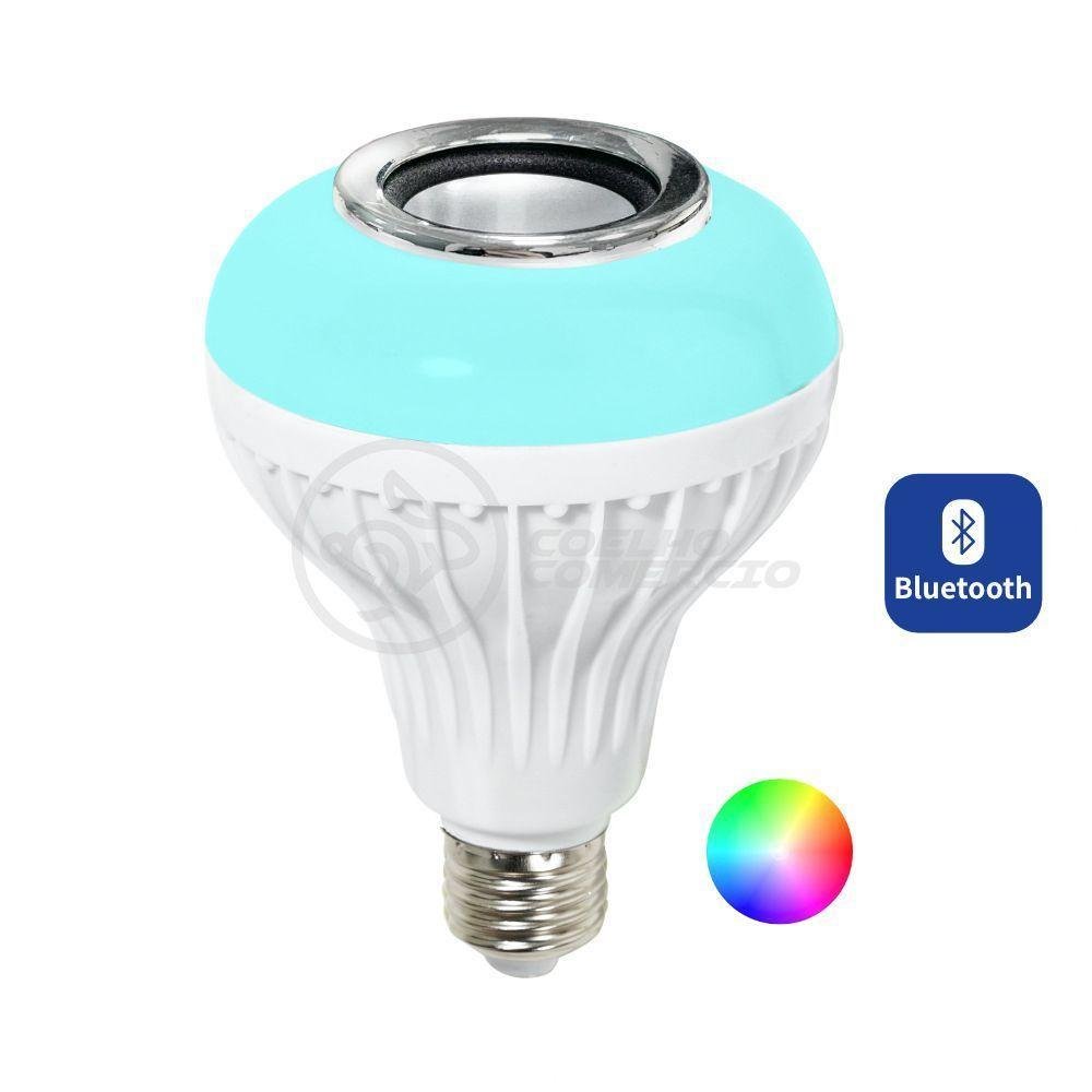 Lâmpada Led 12W E27 Rgb Colorida Com Caixa De Som Bluetooth - Imagem zoom