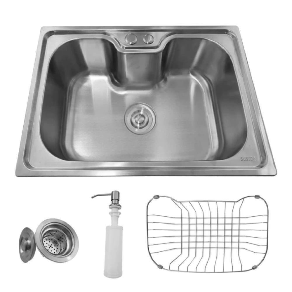 Cuba Pia Gourmet Aço Inox 201 Para Cozinha Belcca 40x50cm Kit Completo Cg201-c01 - Imagem zoom