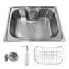 Cuba Pia Gourmet Aço Inox 201 Para Cozinha Belcca 40x50cm Kit Completo Cg201-c01 - Imagem 1