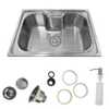 Cuba Pia Gourmet Aço Inox 201 Para Cozinha Belcca 40x50cm Kit Completo Cg201-c01 - Imagem 3