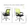 Cadeira de Escritório Diretor Pelegrin PEL-CR11 Preta e Verde Limão - Imagem 2