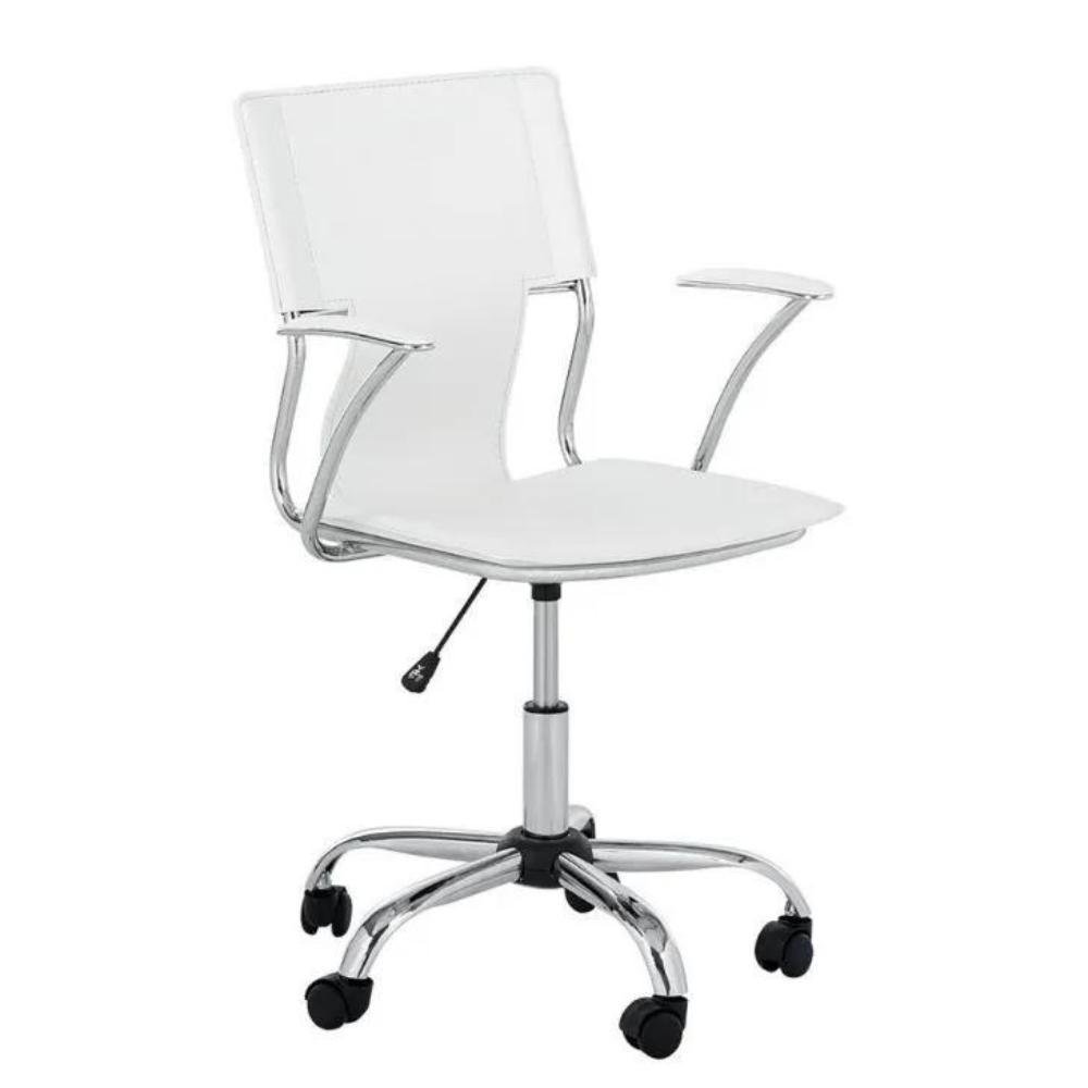 Cadeira Diretor Executiva em Couro PVC Branca Pelegrin PEL-6011 - Imagem zoom
