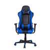 Cadeira Gamer Pelegrin em Couro PU Reclinável PEL-3012 Preta e Azul - Imagem 1