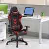 Cadeira Gamer Pelegrin em Couro PU Reclinável PEL-3003 Preta e Vermelha - Imagem 5