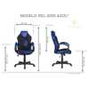 Cadeira Gamer Pelegrin PEL-3005 Preta e Azul - Imagem 2
