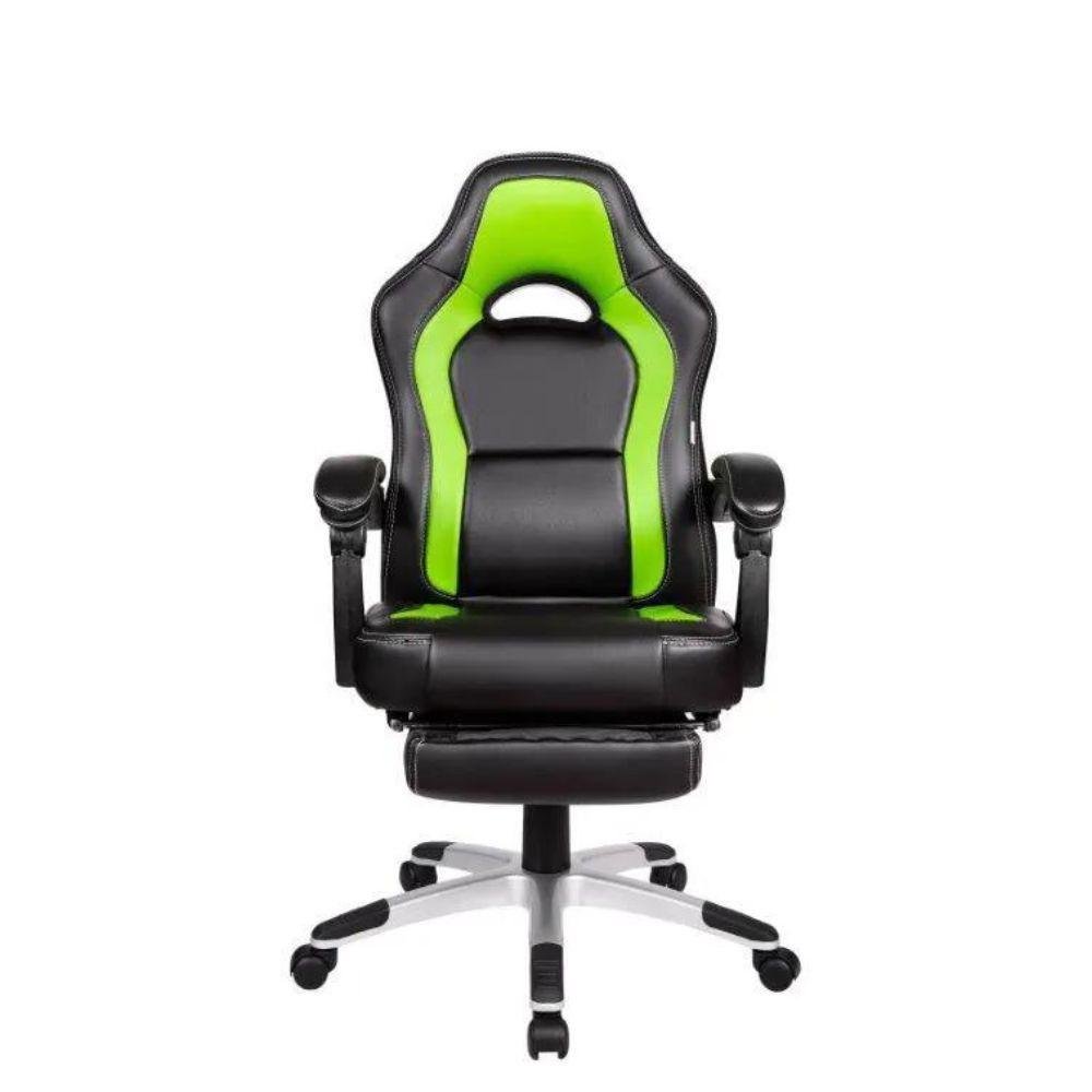 Cadeira Gamer Pelegrin PEL-3006 Couro PU Preto e Verde - Imagem zoom