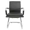Cadeira Interlocutor Pelegrin em Couro PU PEL-8003V Preta Design Charles Eames - Imagem 2