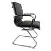 Cadeira Interlocutor Pelegrin em Couro PU PEL-8003V Preta Design Charles Eames - Imagem 3