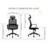 Cadeira Presidente Pelegrin Premium PEL-A106 Tela Mesh Preta - Imagem 2