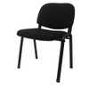 Kit Com 7 Cadeiras Secretária em Tecido PEL-304F Pretas Empilháveis - Imagem 2