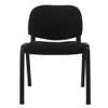 Kit Com 7 Cadeiras Secretária em Tecido PEL-304F Pretas Empilháveis - Imagem 3