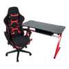 Conjunto Mesa Gamer Pelegrin PEL-003P Preta e Vermelha e Cadeira Gamer Pelegrin PEL-3018 Vermelha - Imagem 1