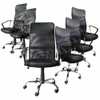 KIT com 6 Cadeiras Presidente em Tela Mesh PEL-8009 Preta - Imagem 2