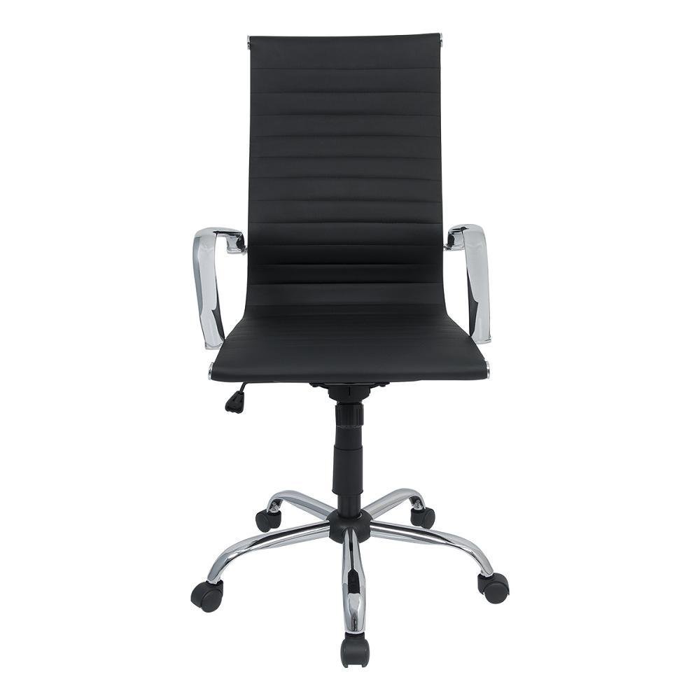 Cadeira Presidente em Couro PU PEL-1190H Preta Design Charles Eames - Imagem zoom