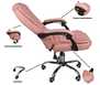 Kit 2 Cadeiras De Escritório Presidente Reclinável Rosa OFICIAL WEBSHOP-619469 - Imagem