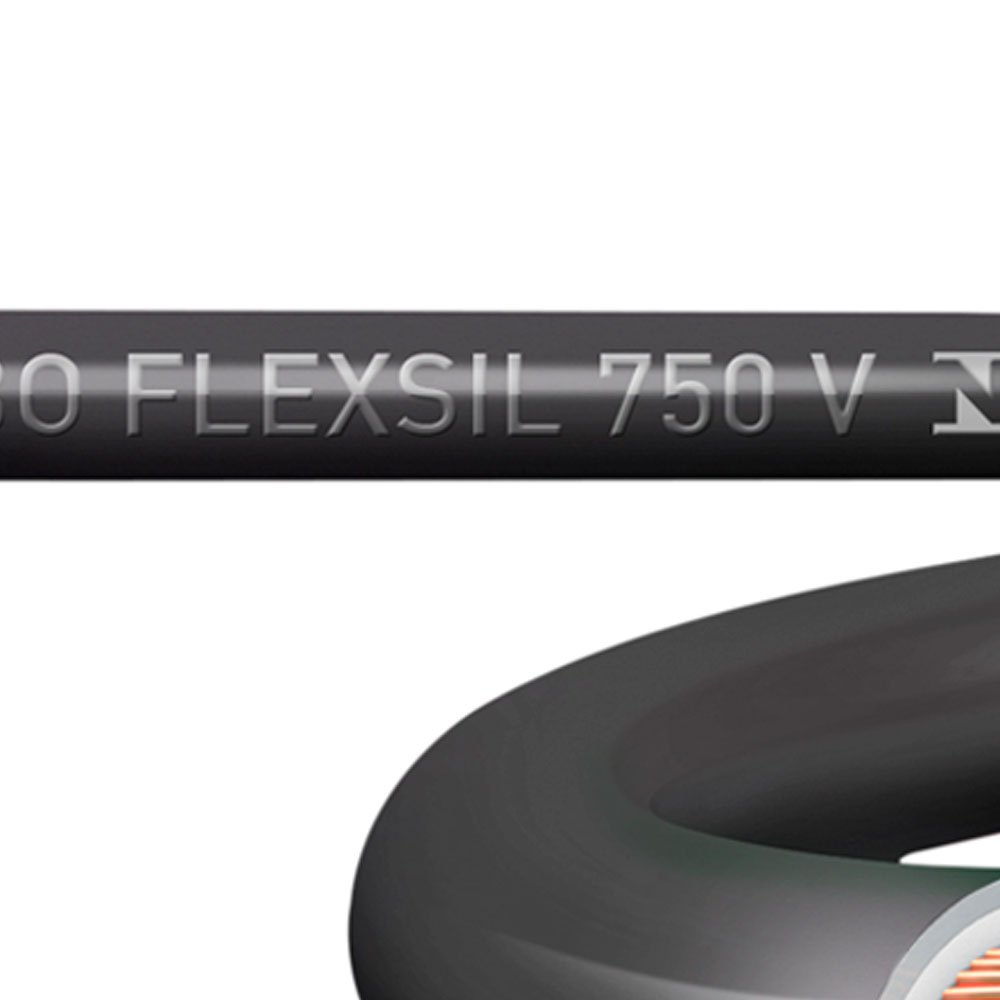 Cabo Flexsil 750 V Flexível 4mm Preto Rolo 100 Metros - Imagem