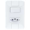 Conjunto Aria 1 Interruptor Paralelo 6A + 1 Tomada 2P+T 10A 250V Branco  - Imagem 1