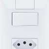 Conjunto Aria 1 Interruptor Paralelo 6A + 1 Tomada 2P+T 10A 250V Branco  - Imagem 3