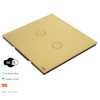 Interruptor Touch Tok Glass 2 Pads Wi-Fi  4x4cm Dourado - Imagem 2