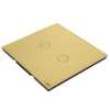 Interruptor Touch Tok Glass 2 Pads Wi-Fi  4x4cm Dourado - Imagem 1