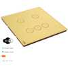 Interruptor Touch Tok Glass 5 Pads Wi-Fi  4x4cm Dourado - Imagem 2