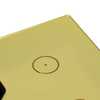 Interruptor Touch Tok Glass 2 Pads + 2 Tomadas Wi-Fi 4x4cm Dourado - Imagem 3