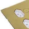 Interruptor Touch Tok Glass 4 Pads + 2 Tomadas Wi-Fi 4x4cm Dourado - Imagem 4