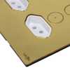 Interruptor Touch Tok Glass 4 Pads + 2 Tomadas Wi-Fi 4x4cm Dourado - Imagem 5