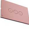 Interruptor Touch Tok Glass 3 Pads Wi-Fi 4x2cm Rose  - Imagem 1